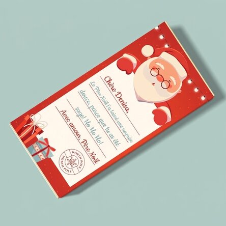Chocolat personnalisé avec un message - Père Noël