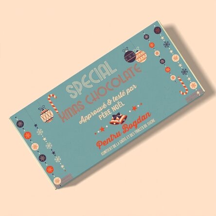 Chocolat personnalisé avec un message - Approuvé par le Père Noël