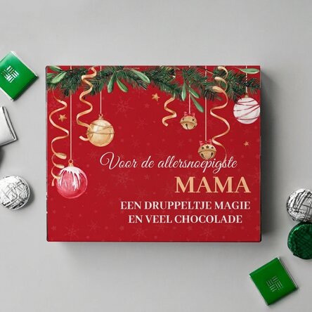 Gepersonaliseerde bonbonnière met tekst - Kerstmis