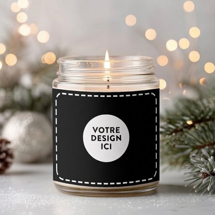 Grande bougie parfumée personnalisée avec votre motif