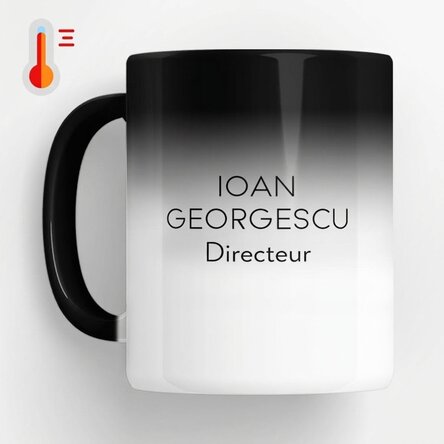 Tasse thermosensible personnalisée avec message - Millionnaire