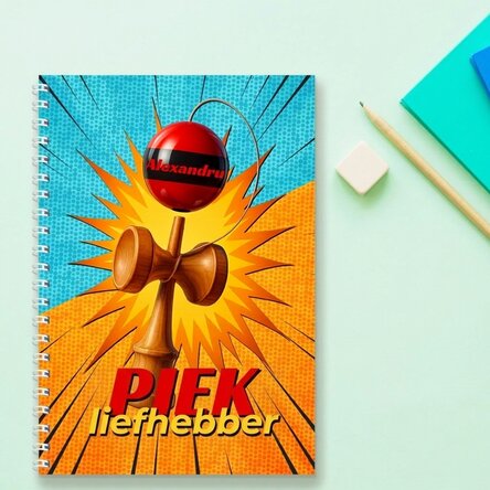Gepersonaliseerde notitieboekje met tekst - Spike Enthusiast
