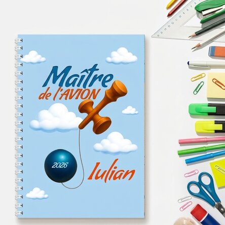 Carnet personnalisé avec texte - Airplane Master
