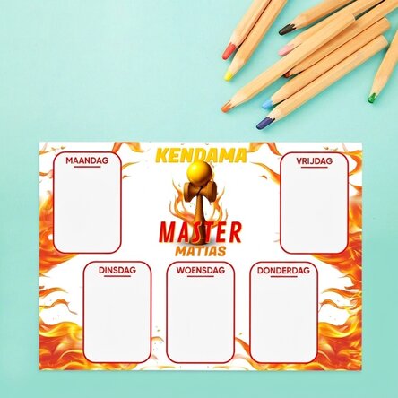 Gepersonaliseerd rooster met tekst - Kendama Master