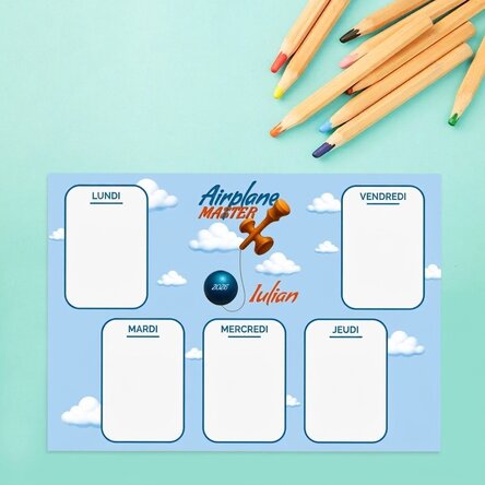 Horaires personnalisés avec texte - Airplane Master