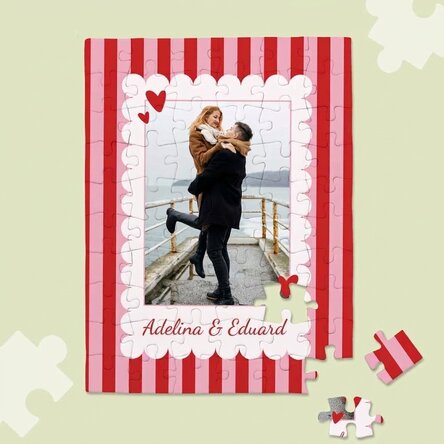 Puzzle personnalisé avec photo et texte - Love