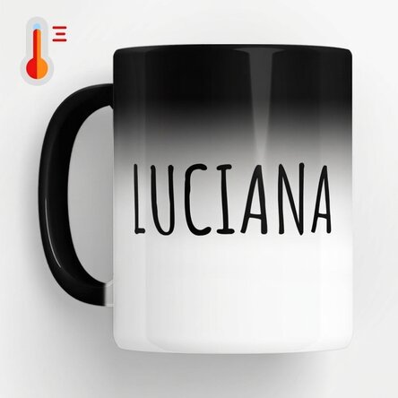 Tasse thermosensible personnalisée avec un prénom