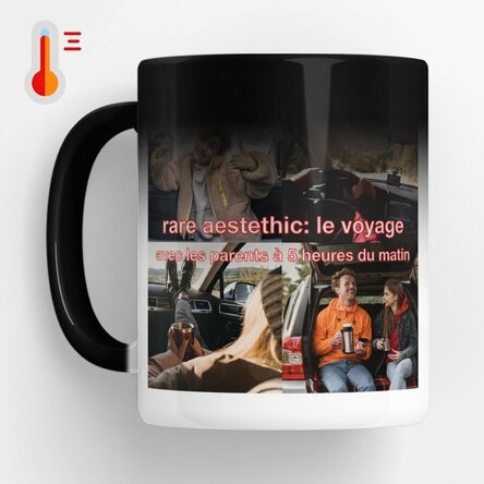 Tasse thermosensible personnalisée avec photos et texte - Rare aestethic