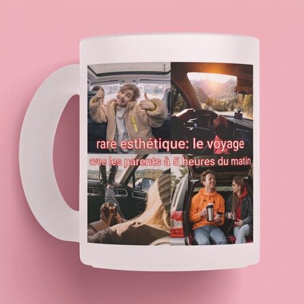 Tasse personnalisée avec photos et texte - Rare aestethic
