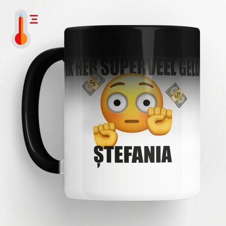 Gepersonaliseerde magische mok met tekst - I got hella money