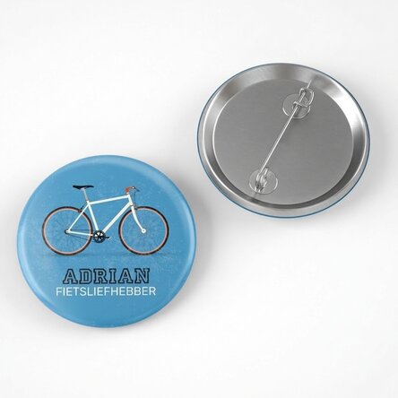 Gepersonaliseerde button met tekst - Bike lover
