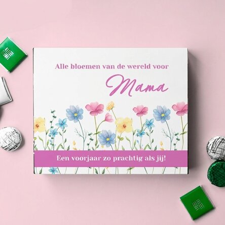Gepersonaliseerde bonbondoos met boodschap - Alle bloemen van de wereld