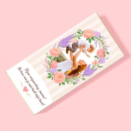 Chocolade met persoonlijke tekst en foto - Mama