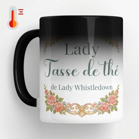 Tasse thermosensible personnalisée avec photo et texte - Bridgerton Aesthetic