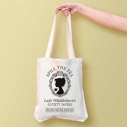 Gepersonaliseerde tas met tekst - Spill the tea