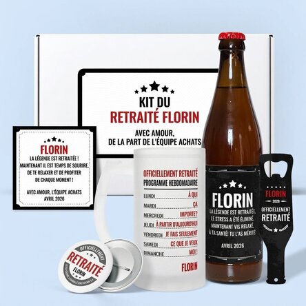 Coffret cadeau personnalisé - La légende a pris sa retraite