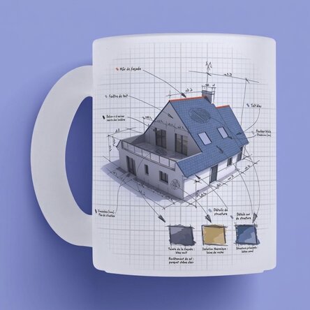Tasse personnalisée avec un texte pour les architectes