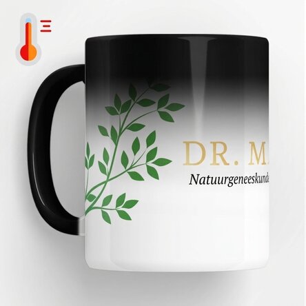 Gepersonaliseerde magische mok met tekst - Golden Doctor