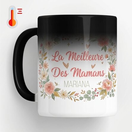 Tasse thermosensible personnalisée avec inscription - « La meilleure maman »