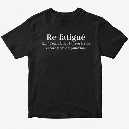 T-shirt en coton personnalisé avec un texte - Re-tired