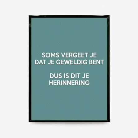 Gepersonaliseerd schilderij met boodschap