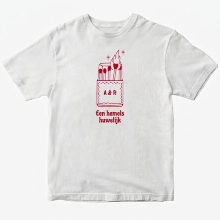 Katoenen T-shirt met initialen - Heaven