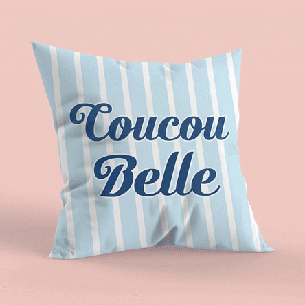 Coussin personnalisé avec inscription