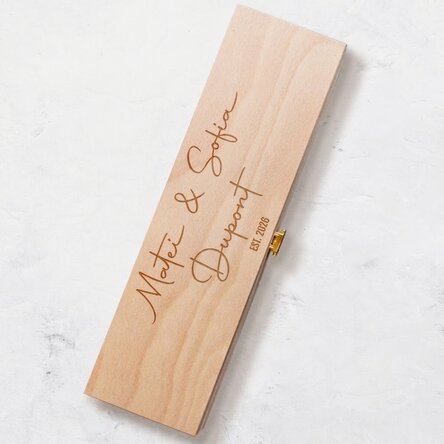 Coffret de vin personnalisé avec un message