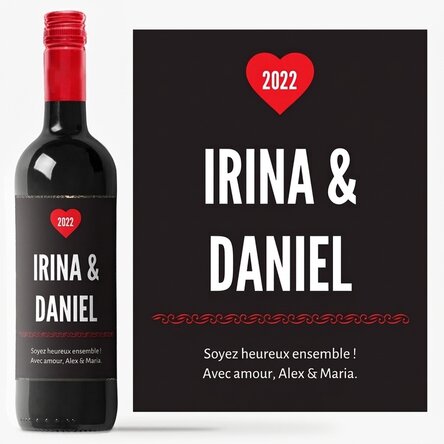 Vin d'amour personnalisé