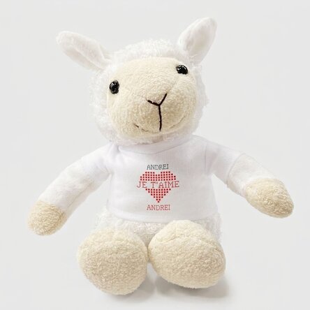 Peluche de mouton personnalisée avec un prénom - Love You