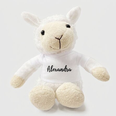 Plus-schaap, gepersonaliseerd met een tekst