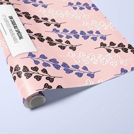 Papier d'emballage cadeau personnalisé avec texte - Feuilles