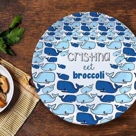 Gepersonaliseerd bord met tekst - Whale