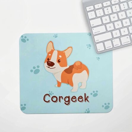 Tapis de souris personnalisé avec texte - Corgeek