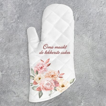 Op maat gemaakte ovenwant met tekst - Grandma's cakes