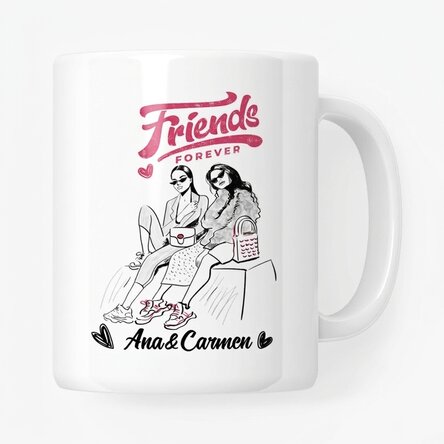 Tasse personnalisée avec inscription - Meilleurs amis