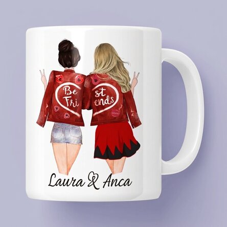Tasse personnalisée avec inscription - Friends forever