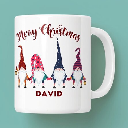 Gepersonaliseerde mok met tekst - Santa is coming