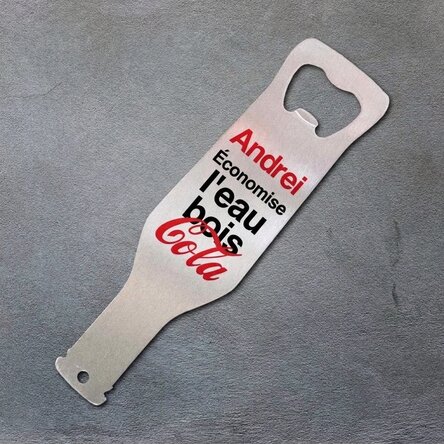 Ouvre-boîte personnalisé - Économisez l'eau, buvez du Coca-Cola