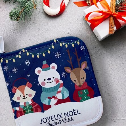 Sous-verre personnalisé pour casserole chaude avec inscription - Christmas Night