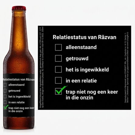 Bier met gepersonaliseerde tekst - Single