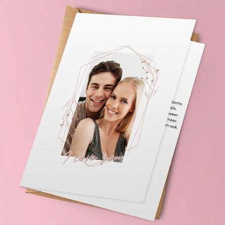 Gepersonaliseerde wenskaart met foto - I love you!