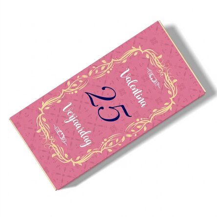 Chocolade met gepersonaliseerde tekst - Verjaardag