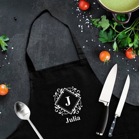 Gepersonaliseerd setje met monogram en tekst - Leaves