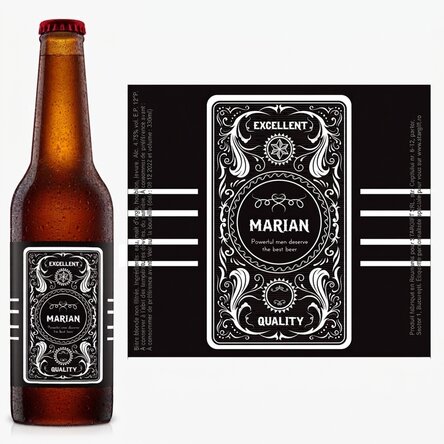Bière personnalisée avec un texte - Western