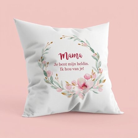 Gepersonaliseerd kussen met tekst - Mama 2