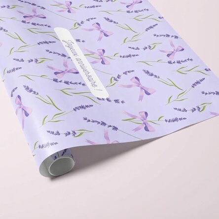 Papier d'emballage cadeau personnalisé avec texte - Lavande