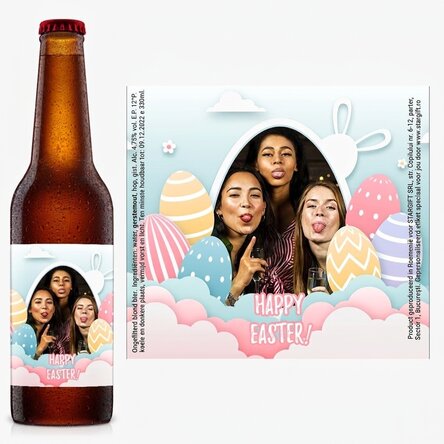 Bier met eigen foto - Vrolijk Pasen!
