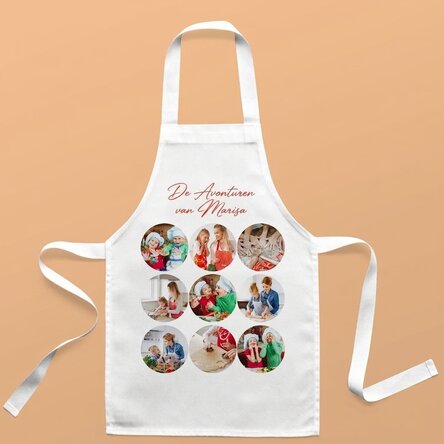Gepersonaliseerde set voor kinderen met 9 foto’s en tekst - Avonturen in de keuken