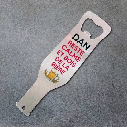 Ouvre-bouteille personnalisé - Keep calm and drink beer